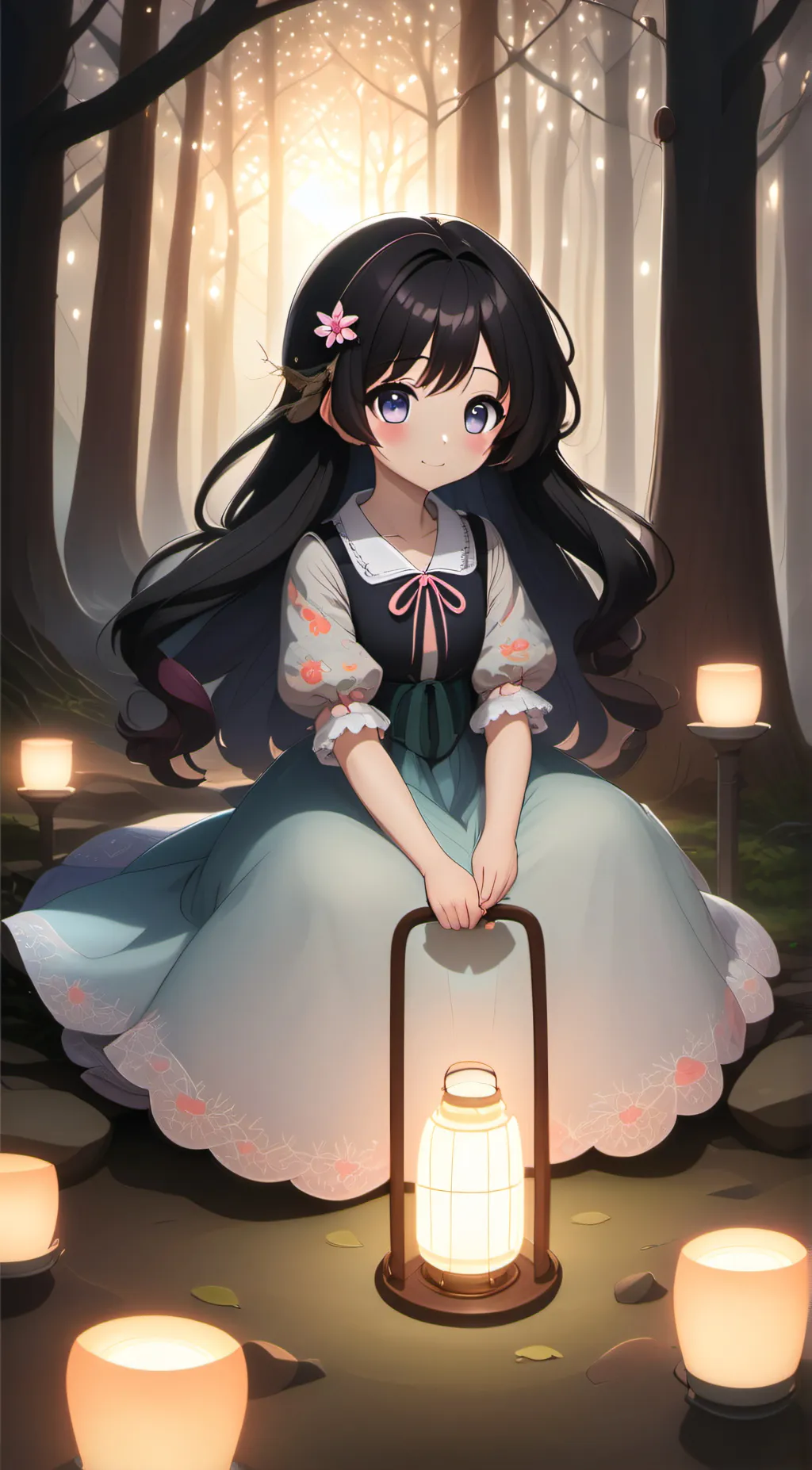 ai character: kuromi from sanrio background