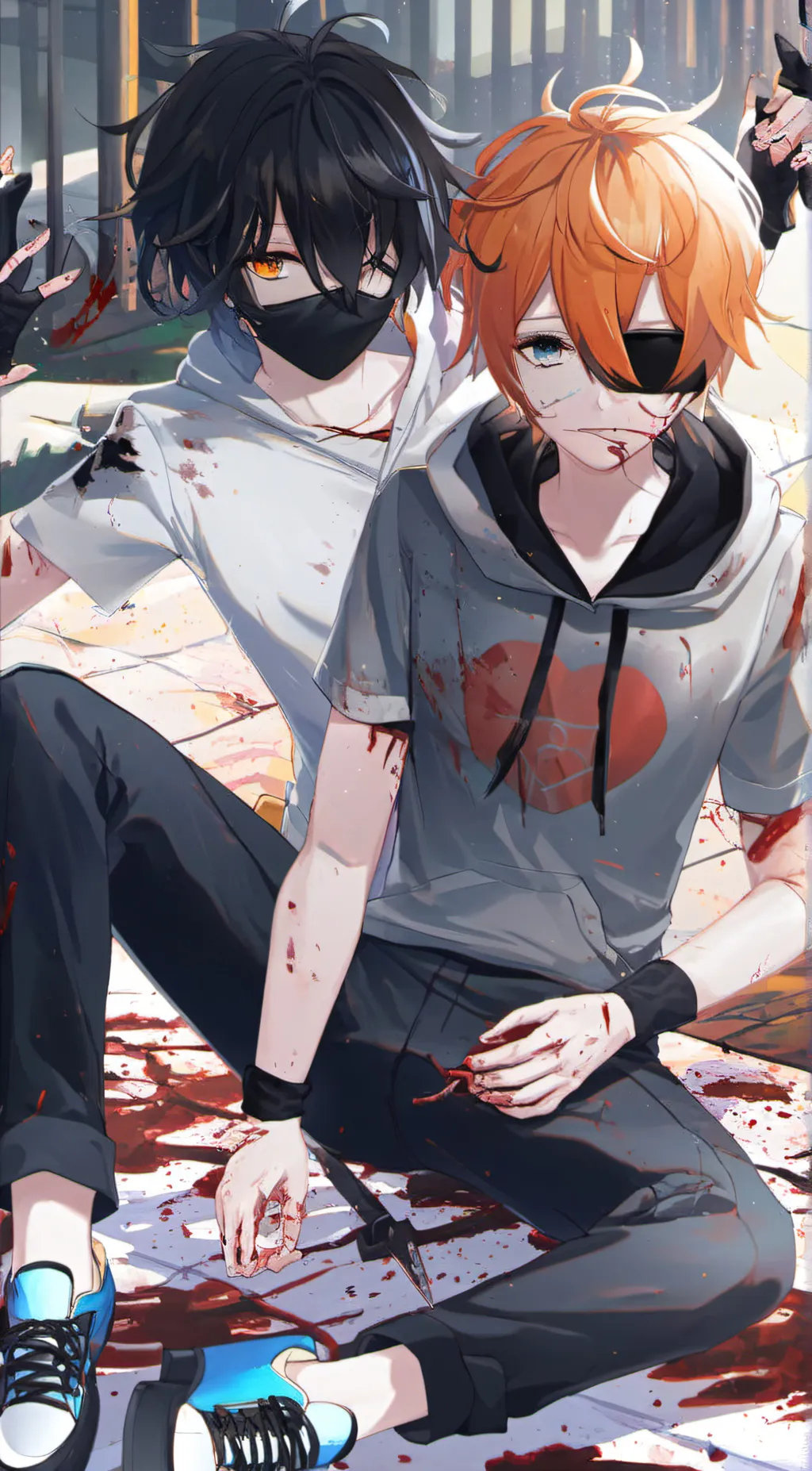 ai character: Hurt me and brothe background