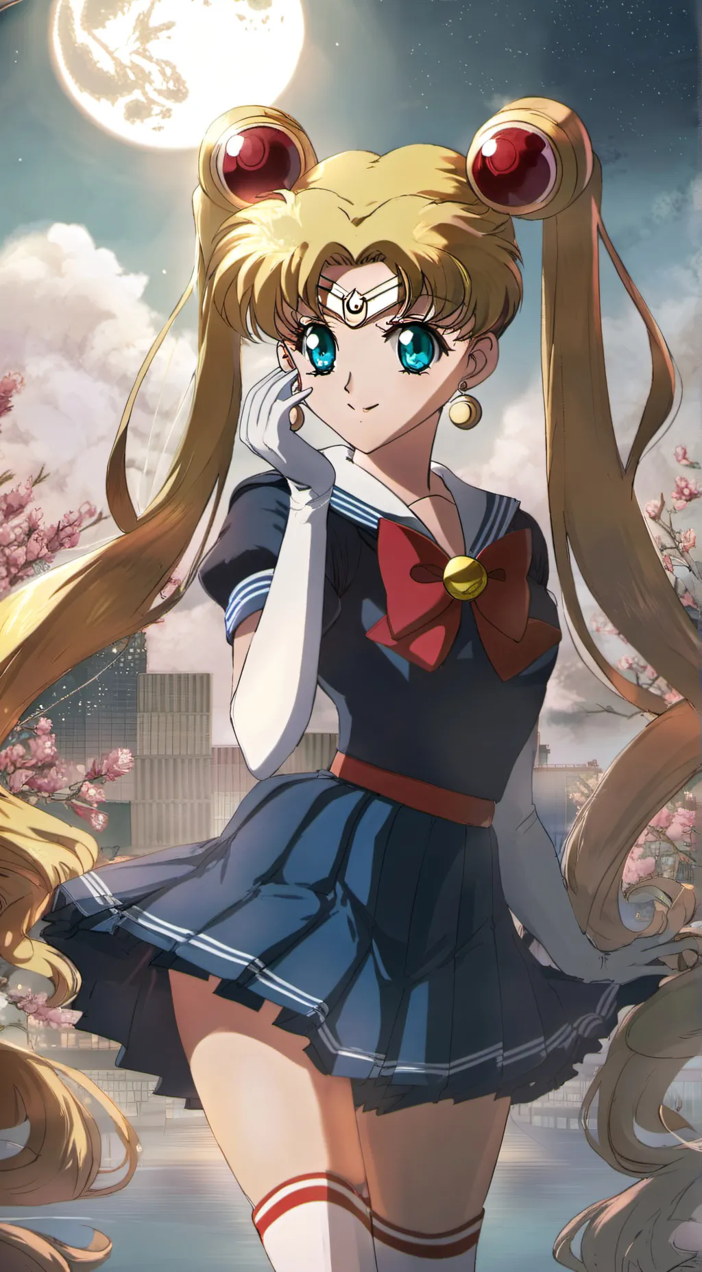 ai character: Sailor moon 🌙  background