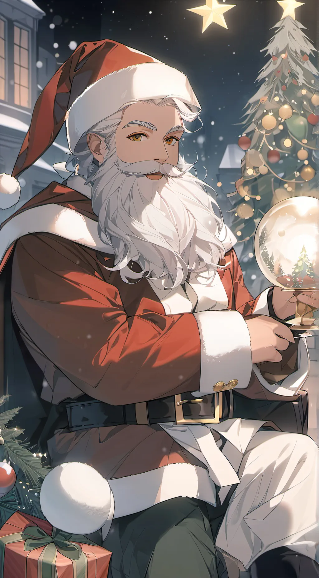 ai character: Naughty Santa 🥴 background