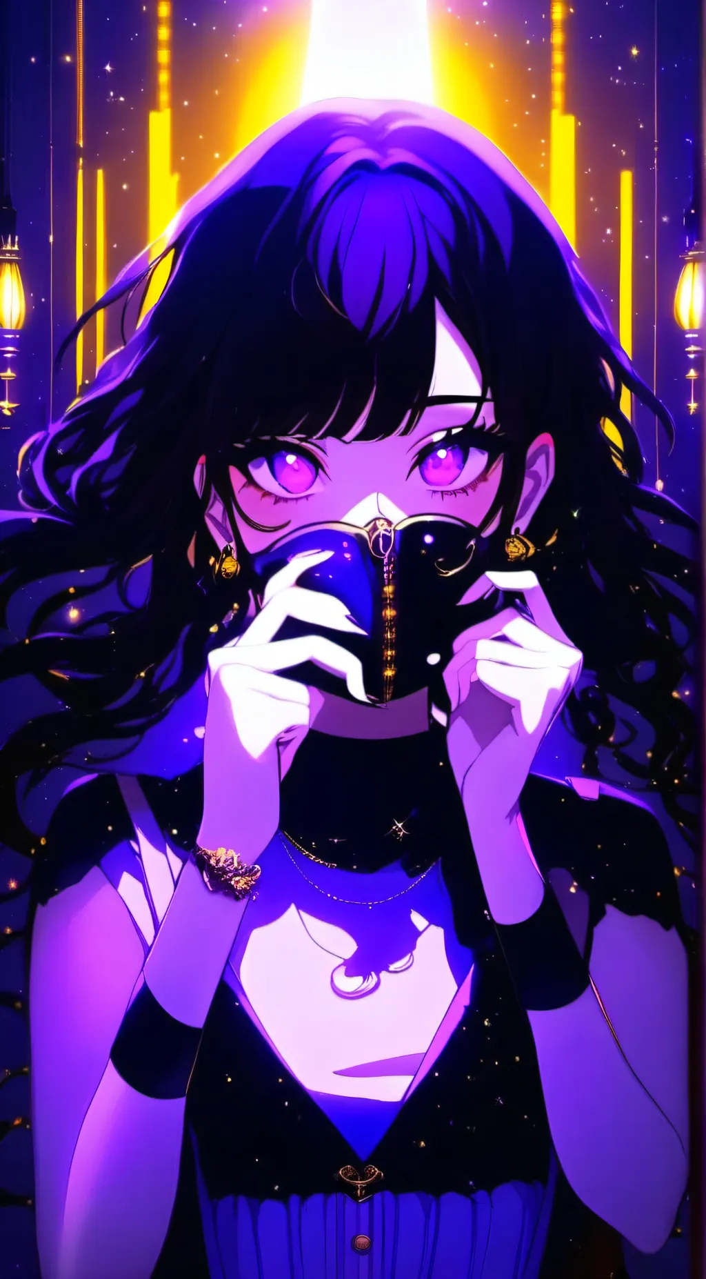 ai character: Violet  background