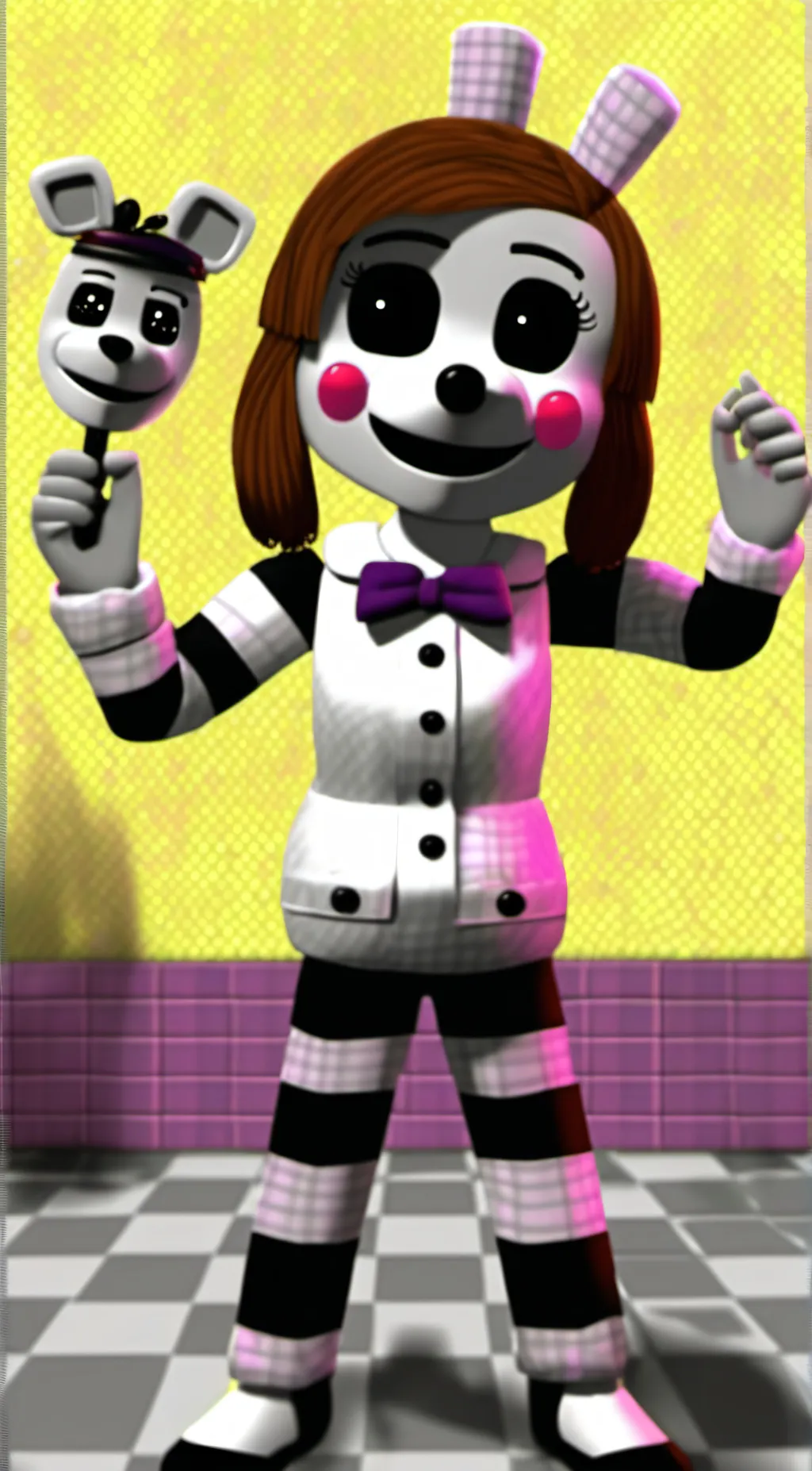 ai character: Toy chica  background