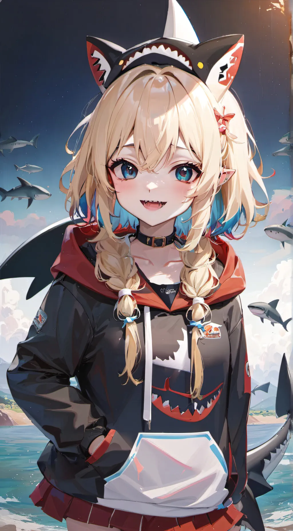 ai character: Nyanko  background