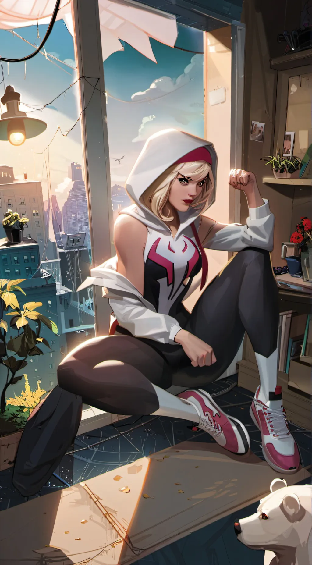 ai character: Gwen  background