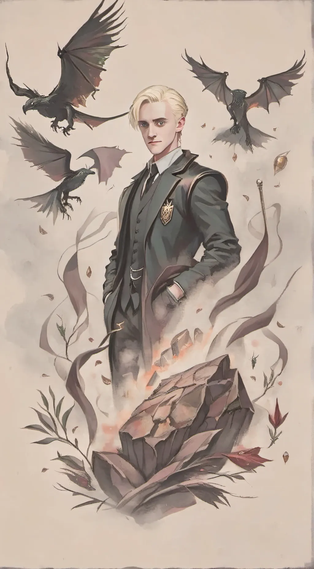 ai character: Draco malfoy  background