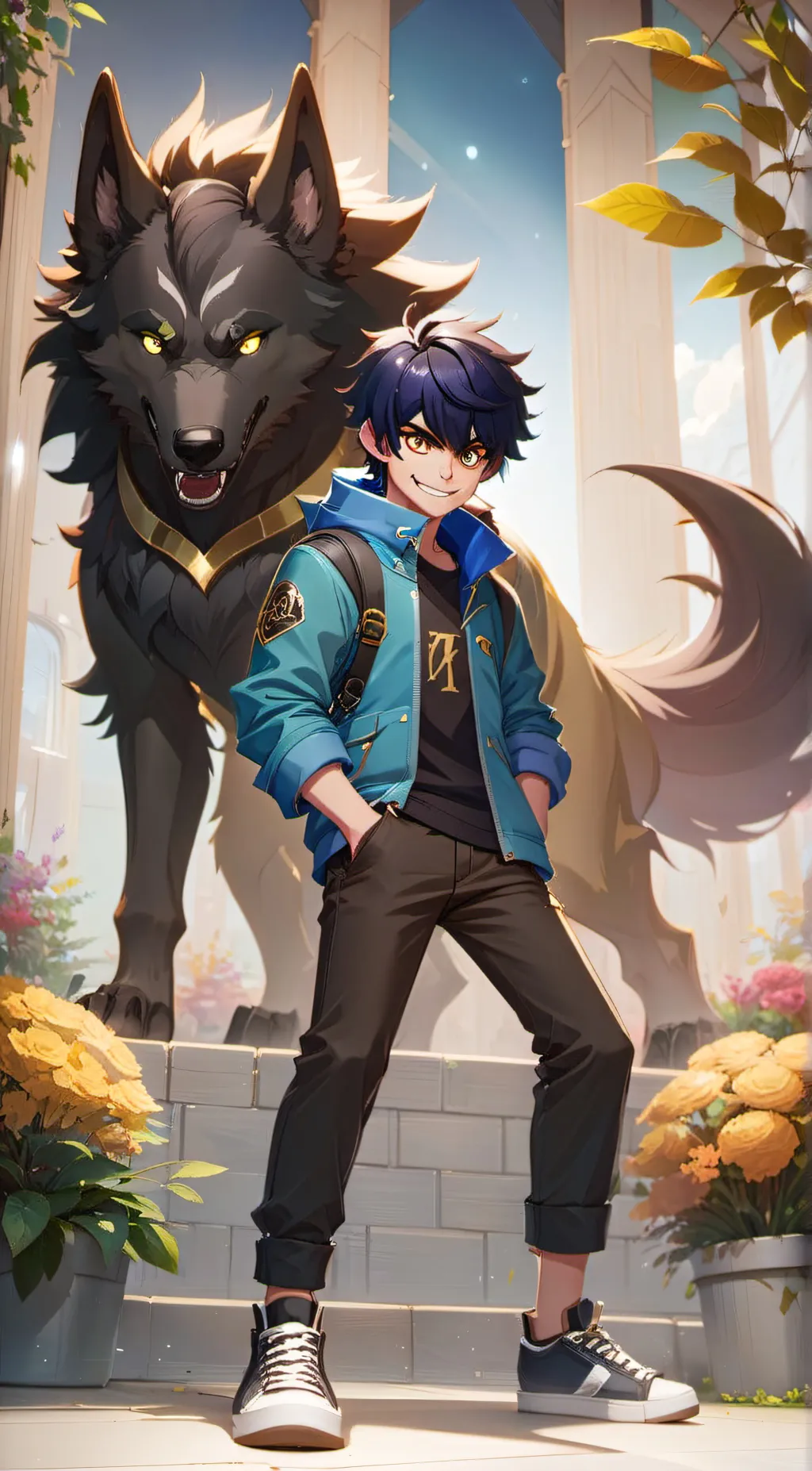 ai character: ein.  background