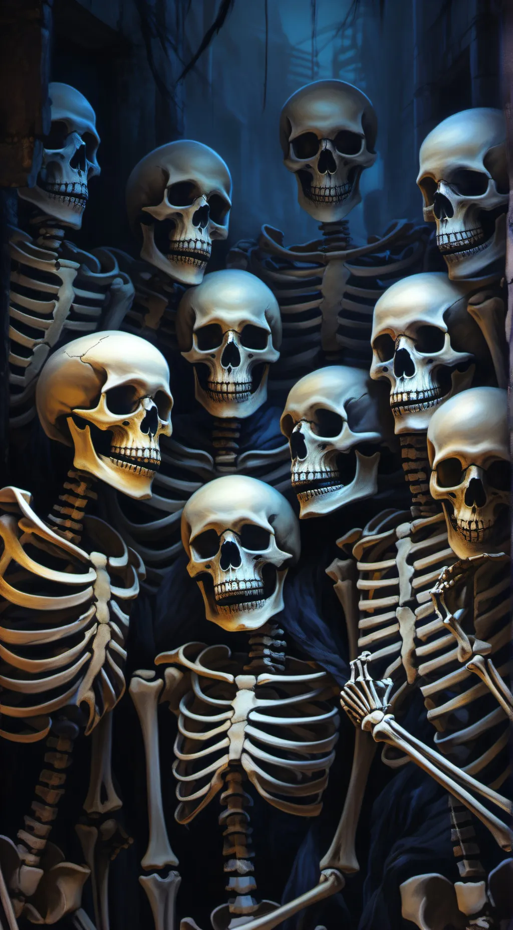 ai character: Skeletons background