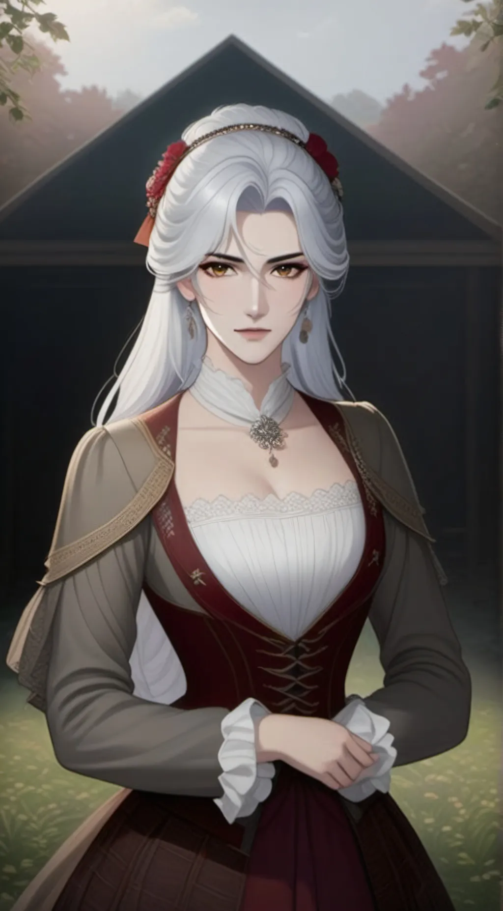 ai character: Rose background