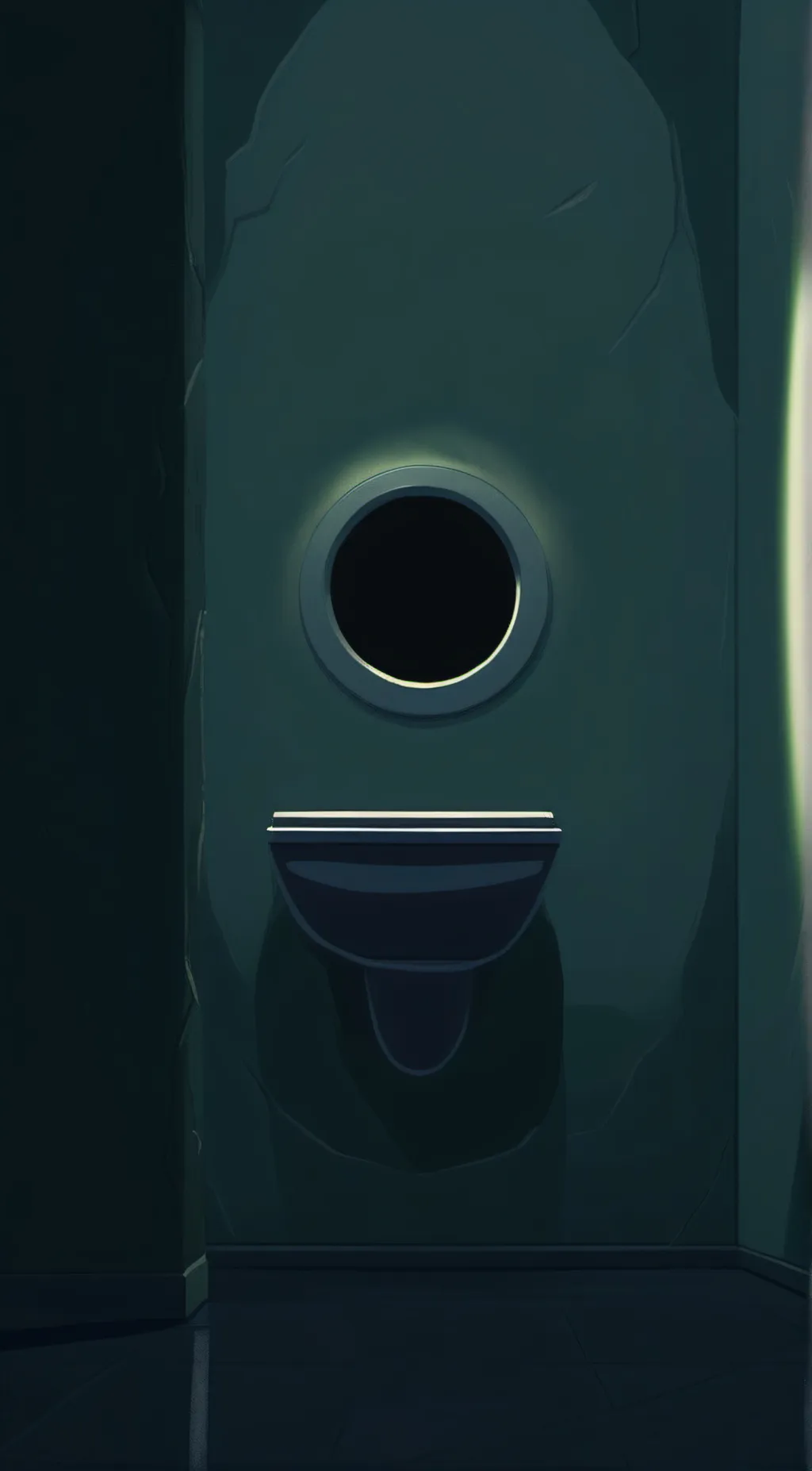ai character: hole in wall background