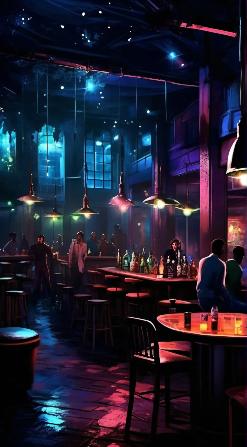 ai character: seedy bar background