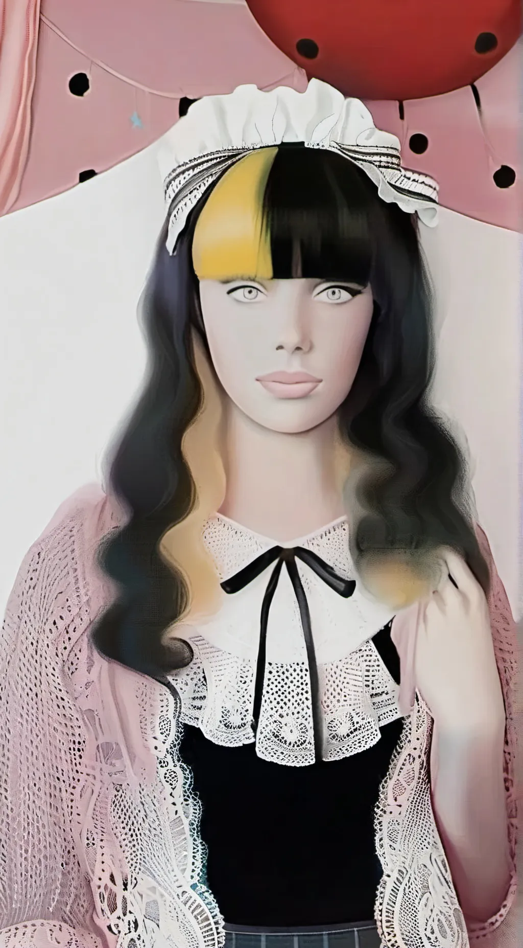 ai character: Melanie Martinez  background