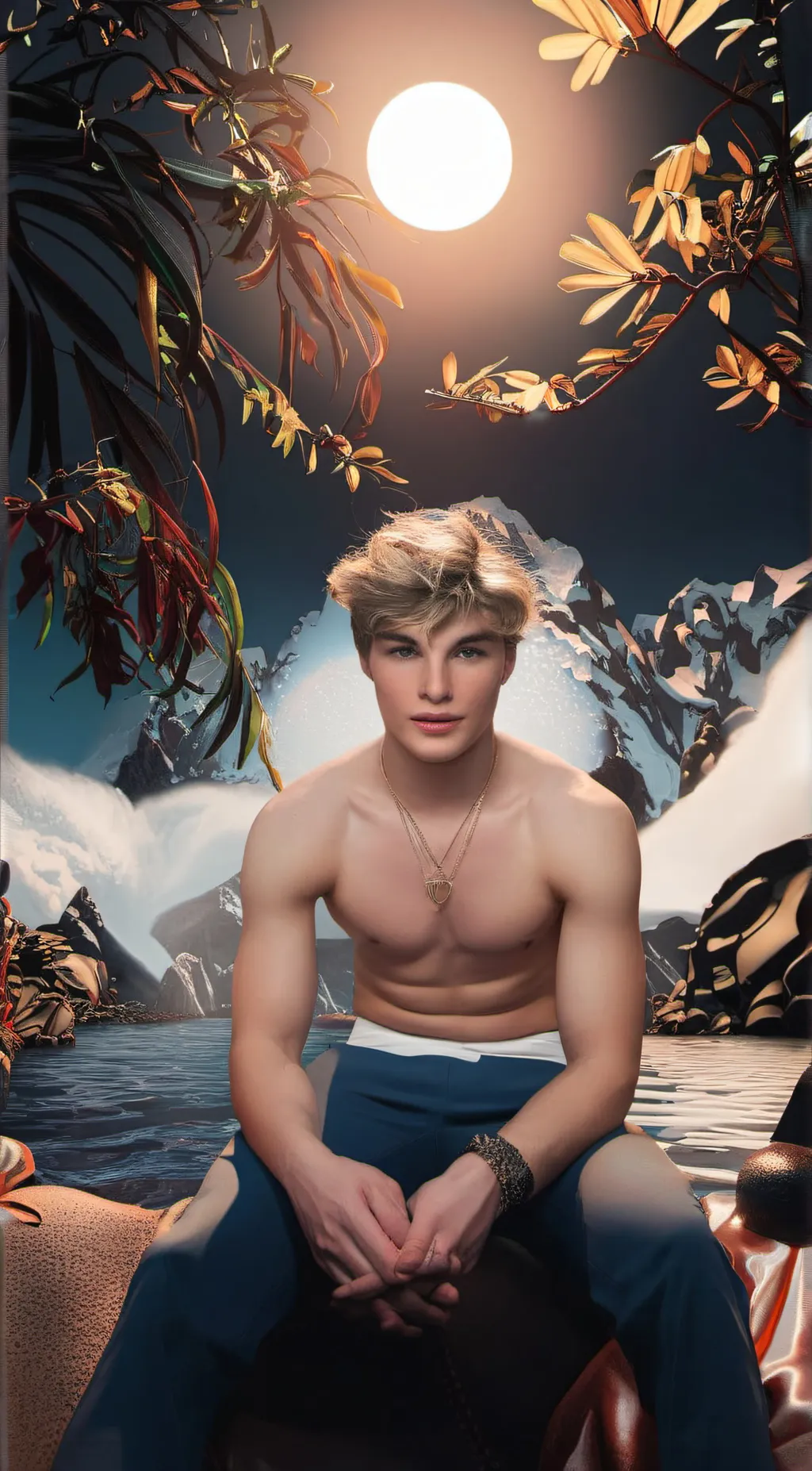 ai character: Sexy teen  background