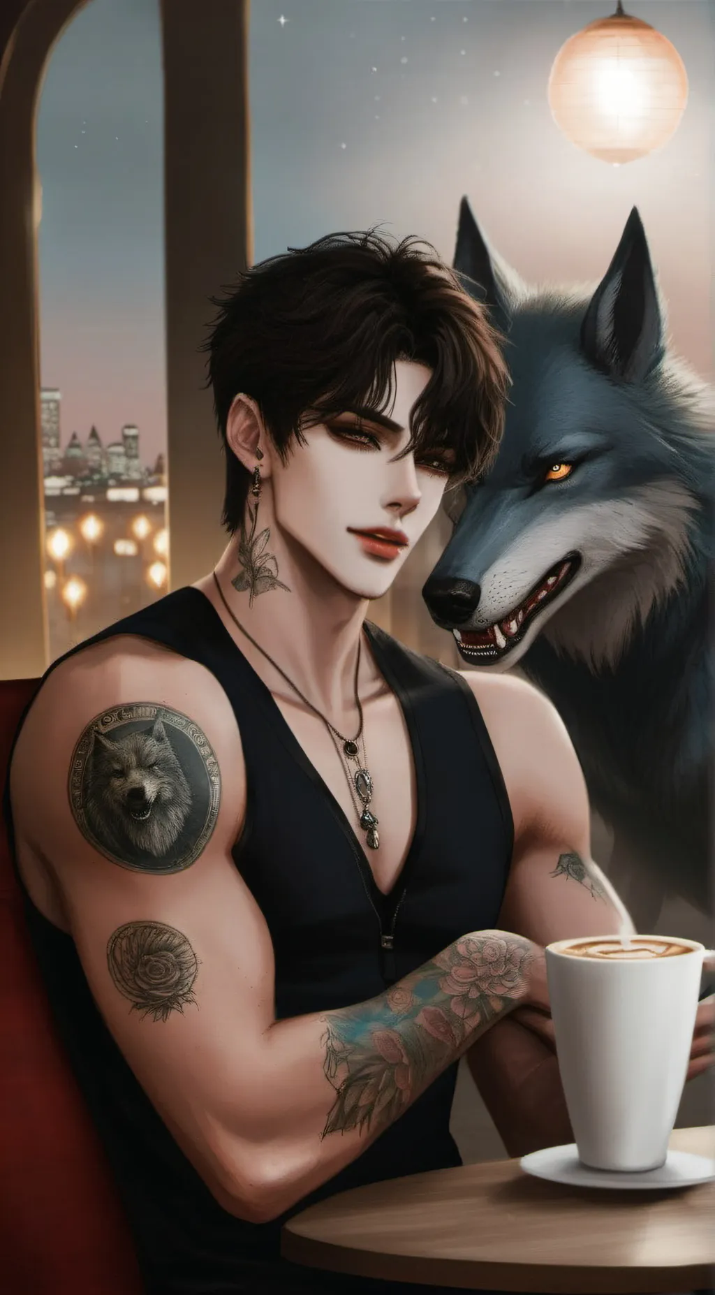 ai character: Aaron  background