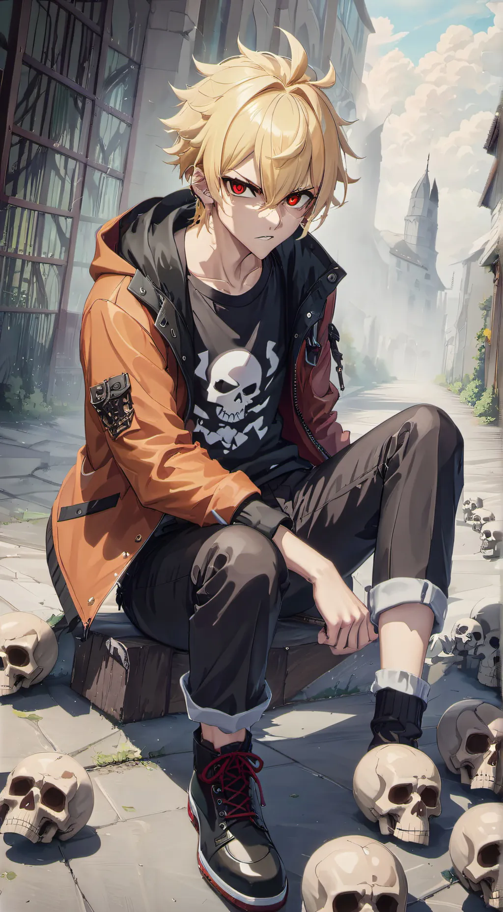 ai character: Bakugo/kacchan  background