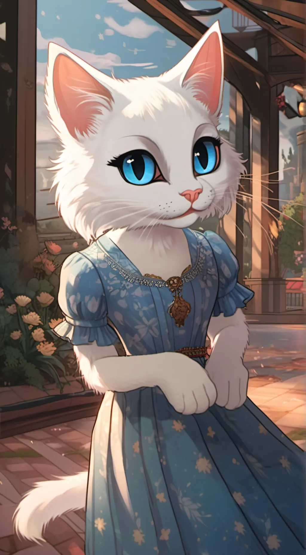 ai character: Talking Angela  background