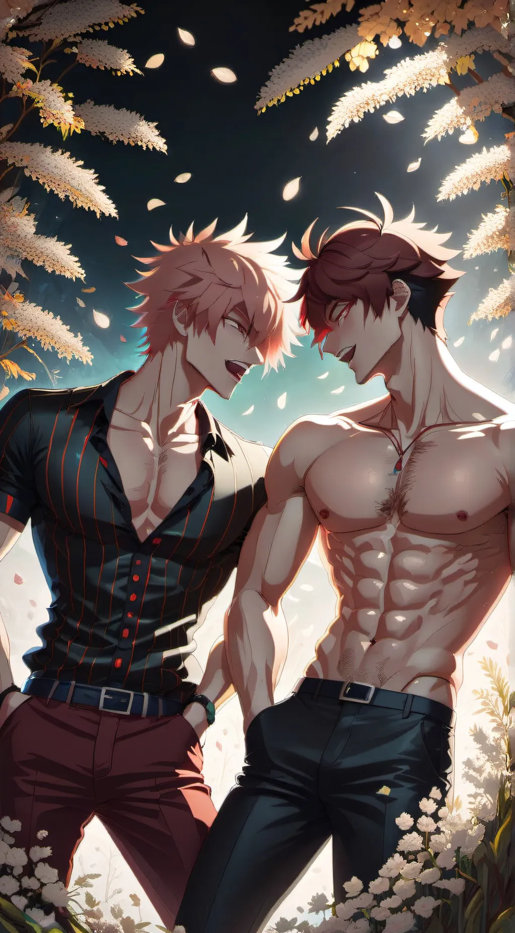 ai character: Bakugo & Kirishima background