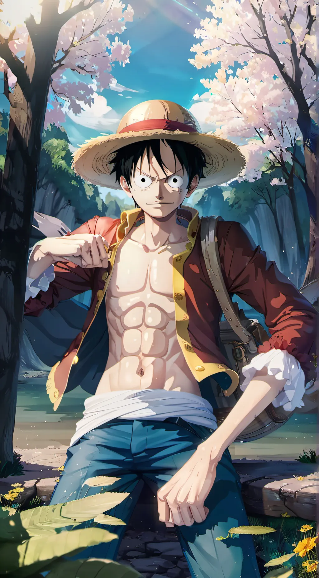 ai character: luffy background