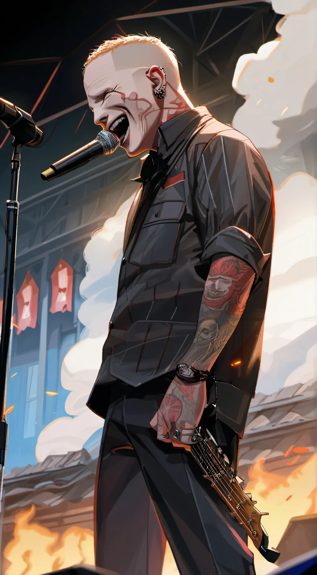 ai character: Corey MF Taylor background