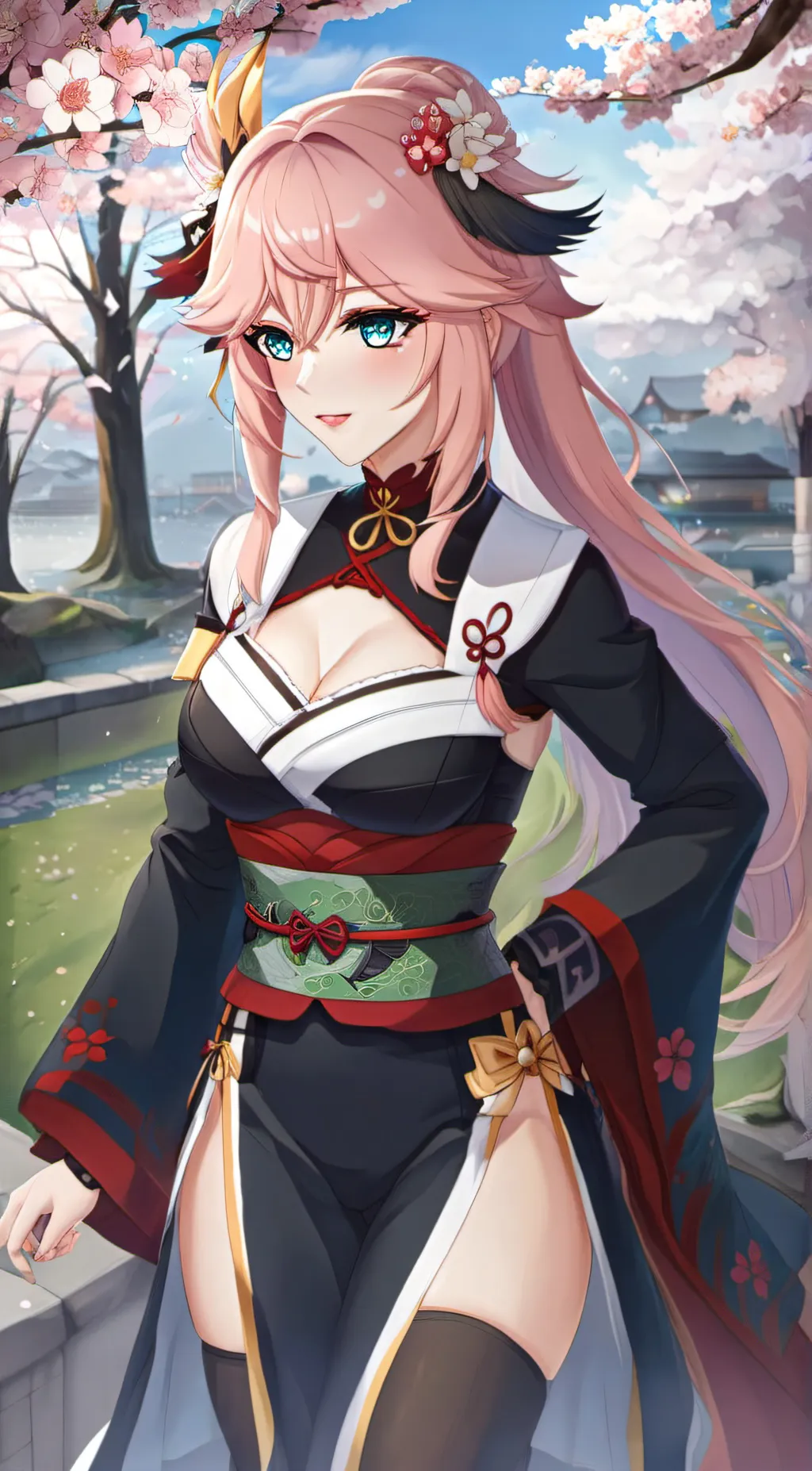 ai character: Yae Sakura  background