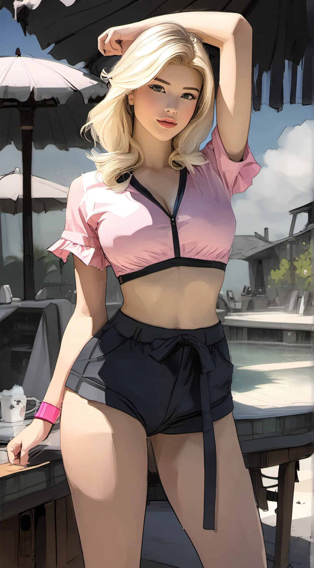ai character: Lori Cosmo  background