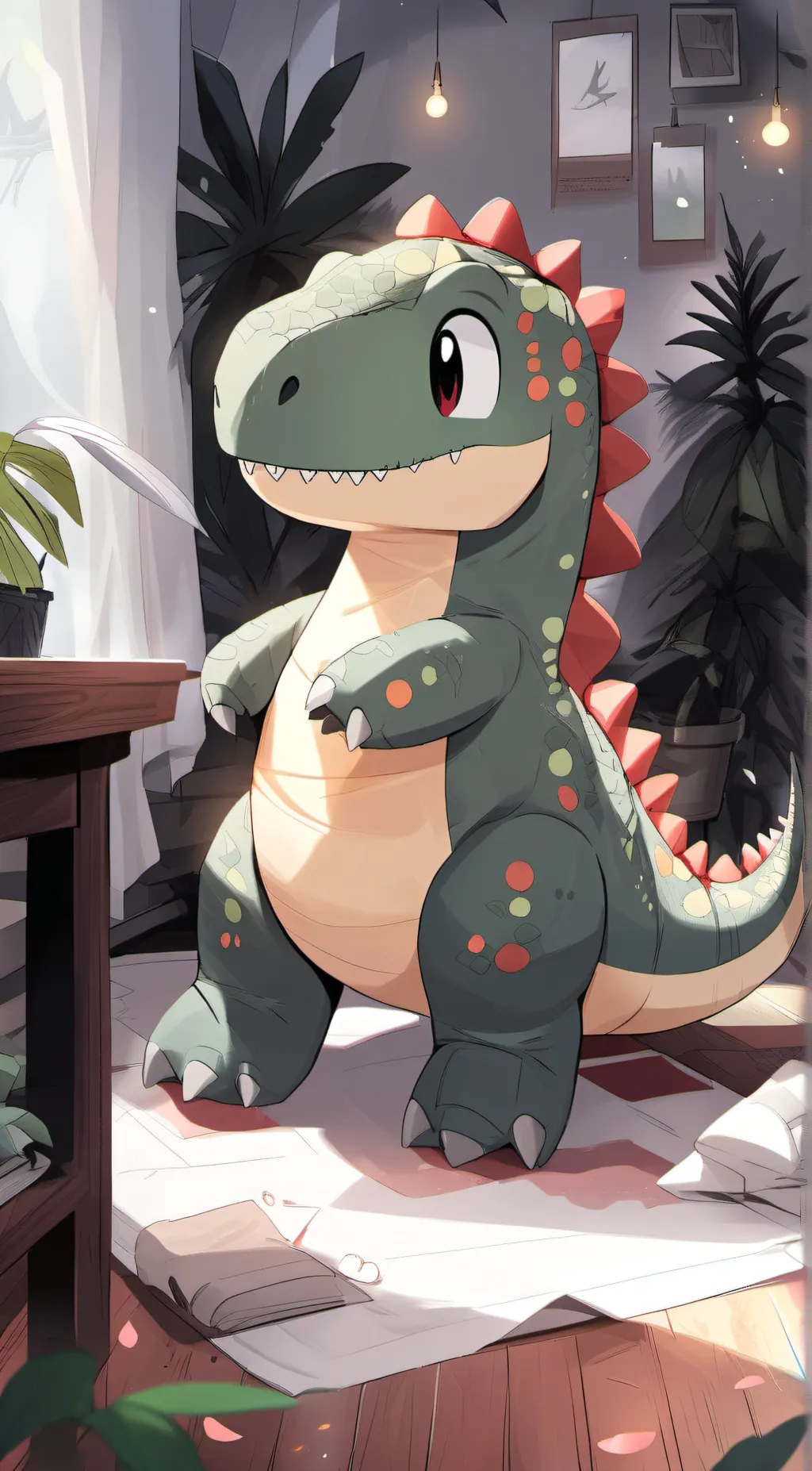 ai character: Mr. Dinosaur background