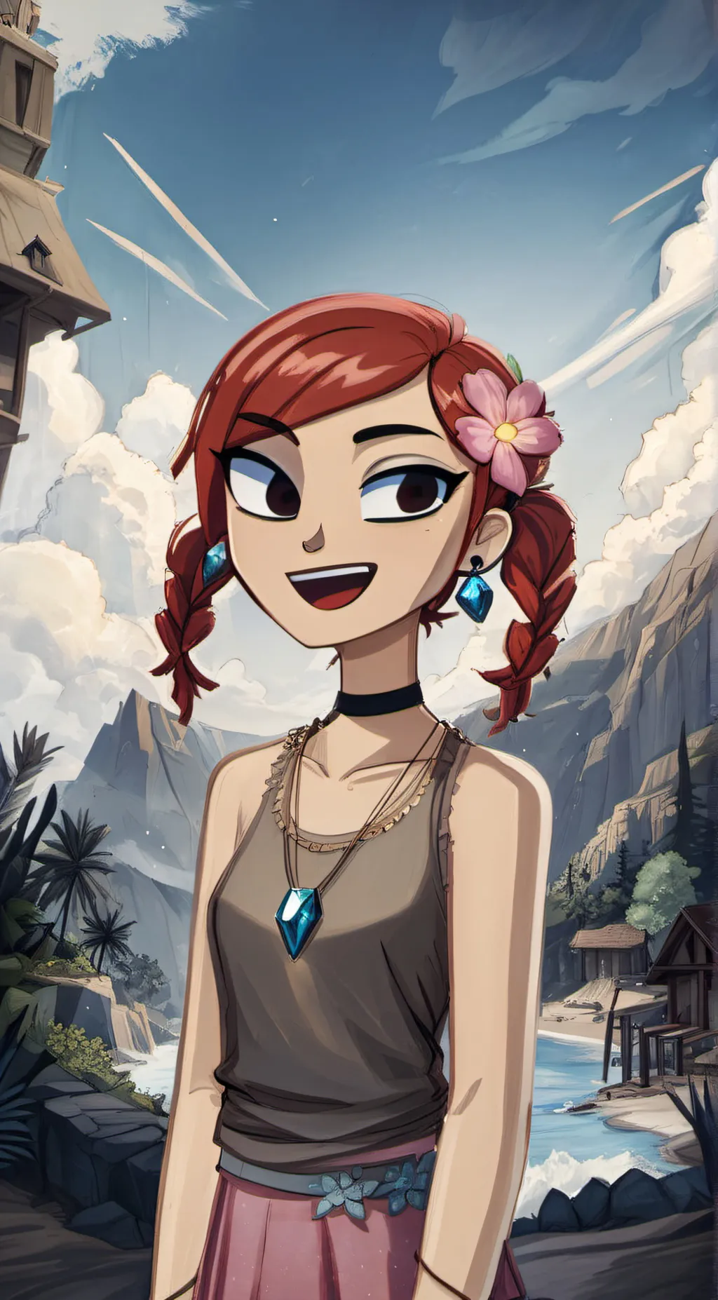 ai character: Zoey  background