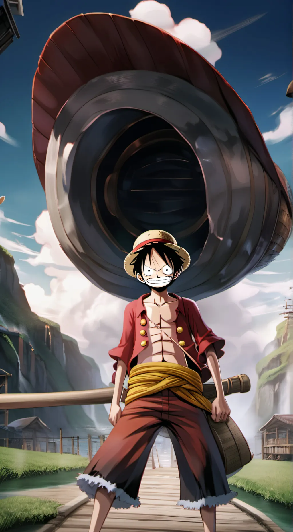 ai character: luffy background