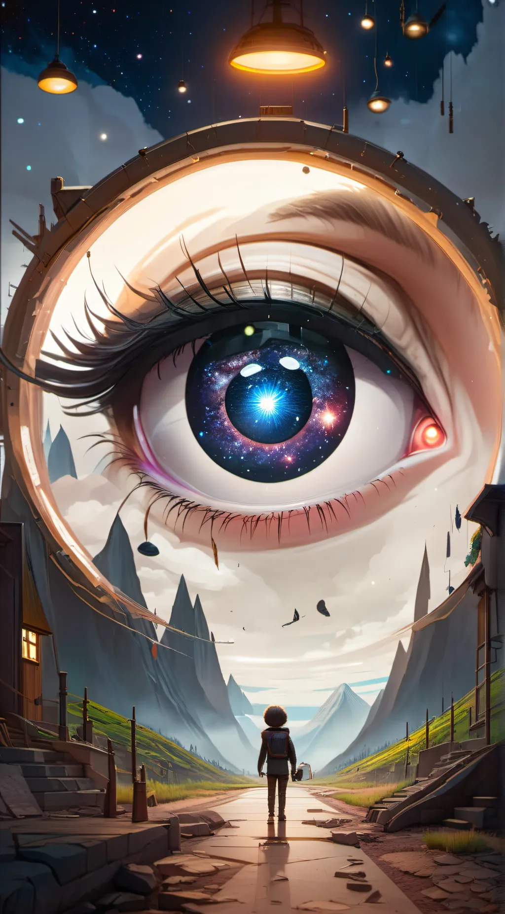 ai character: The eye background