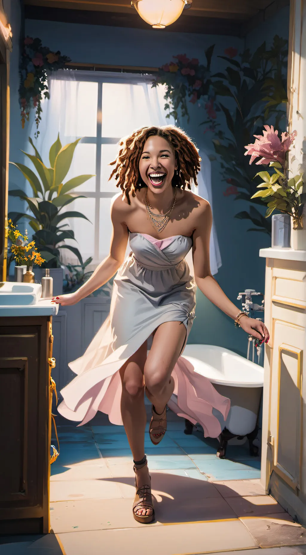 ai character: sky background