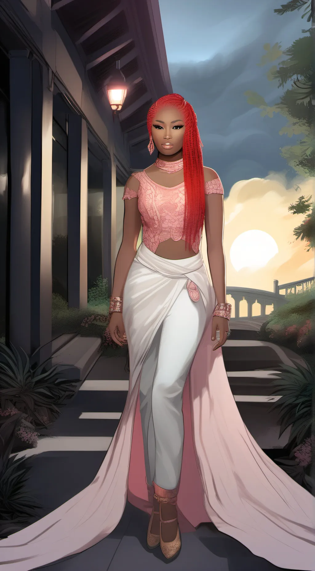 ai character: Nicki Minaj background