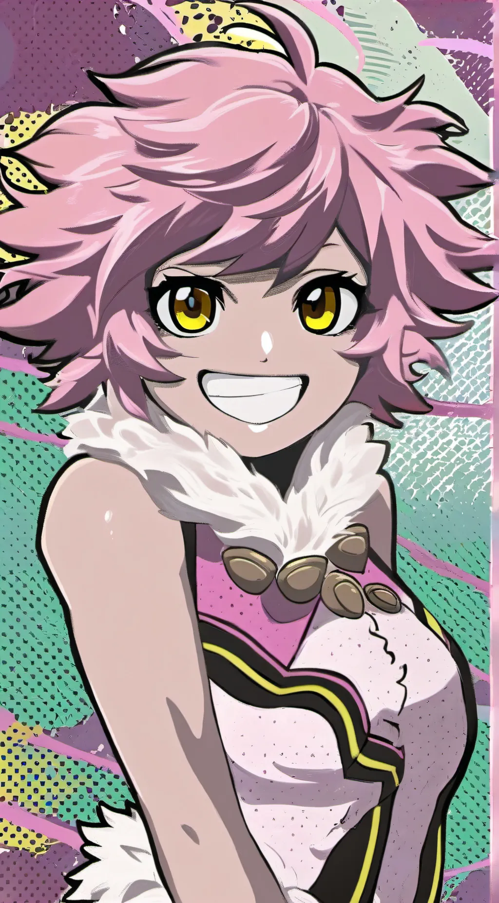 ai character: mina ashido  background