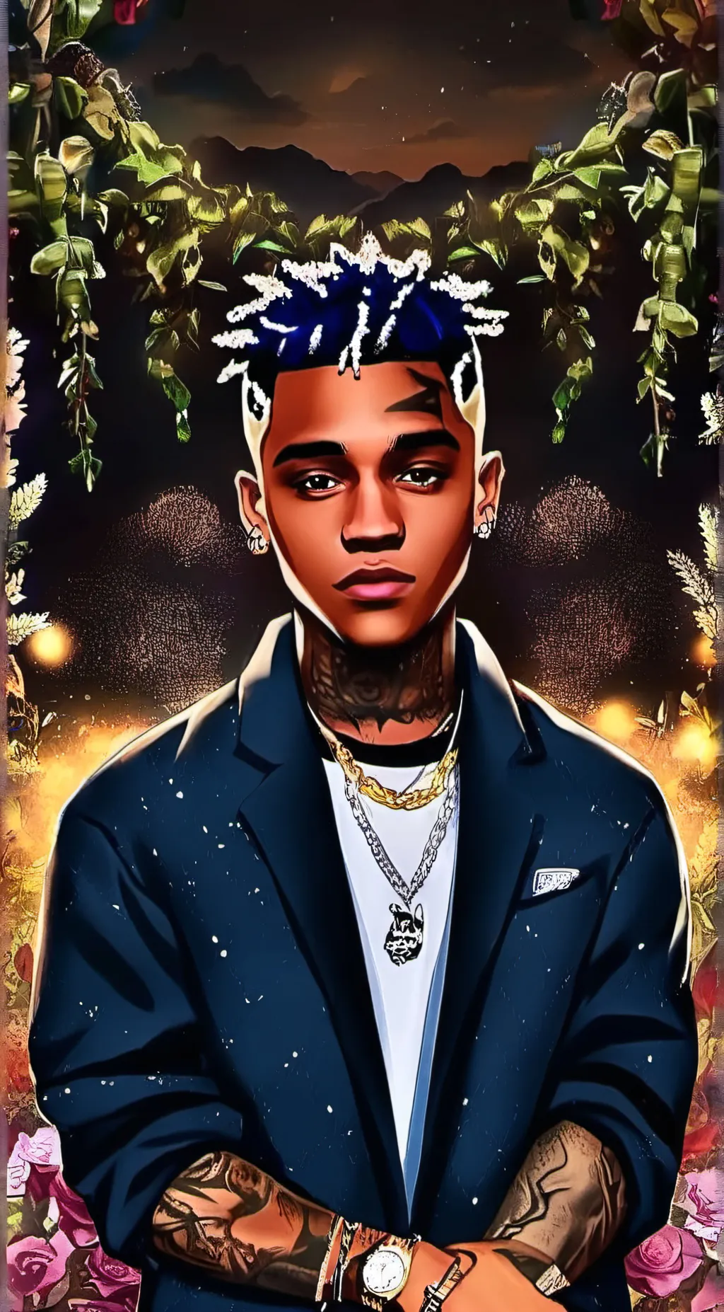 ai character: XXXtentacion background