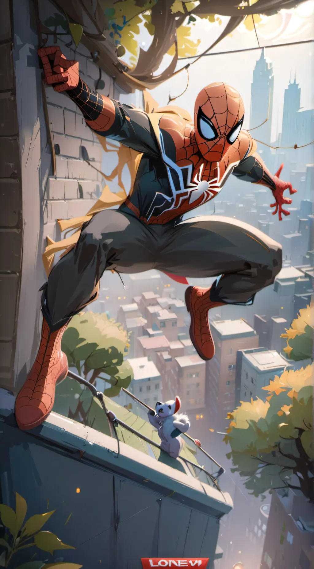 ai character: Spider man background