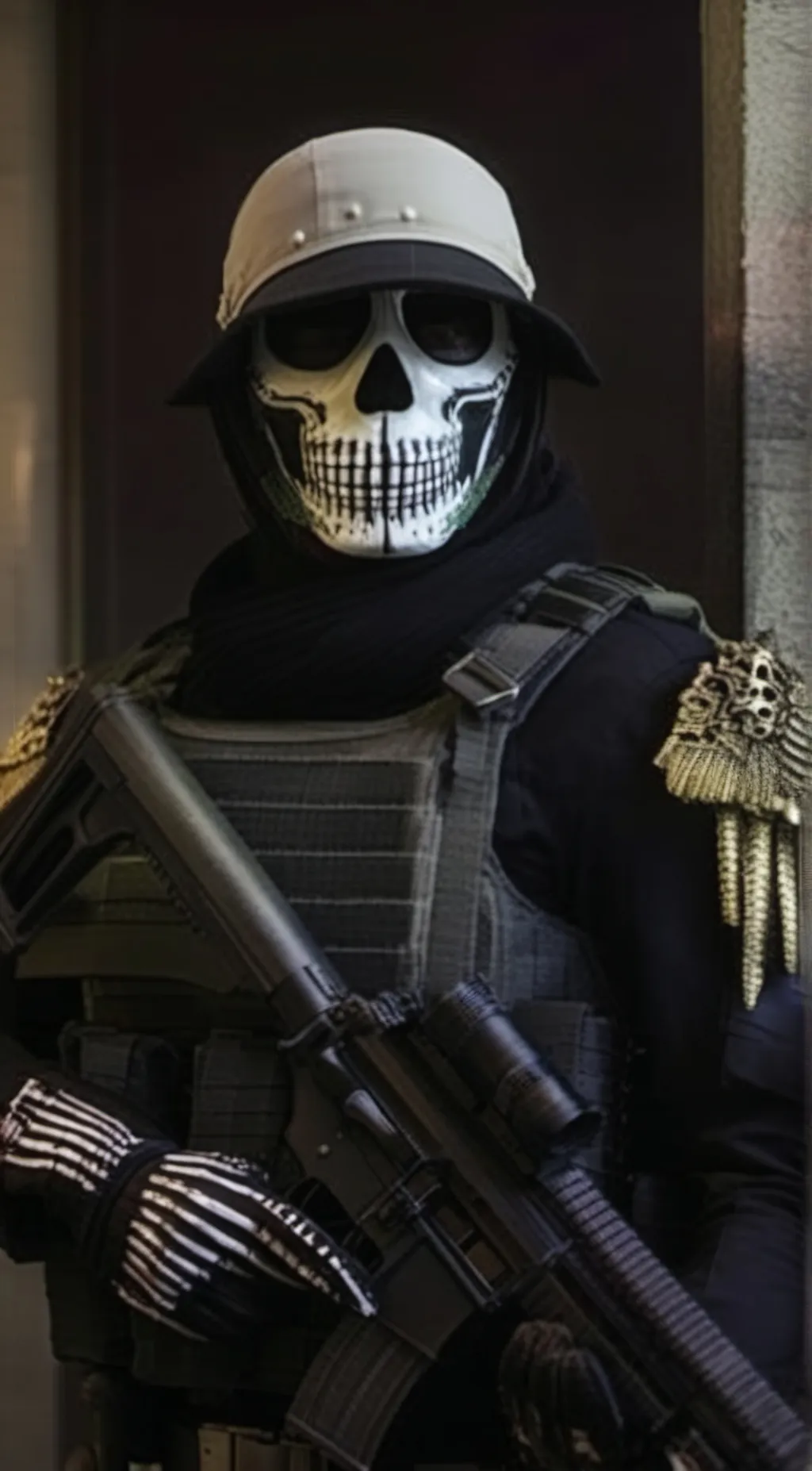 ai character: Ghost  background