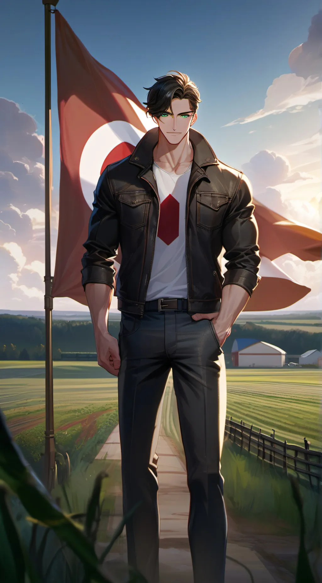 ai character: Man OHIO  background