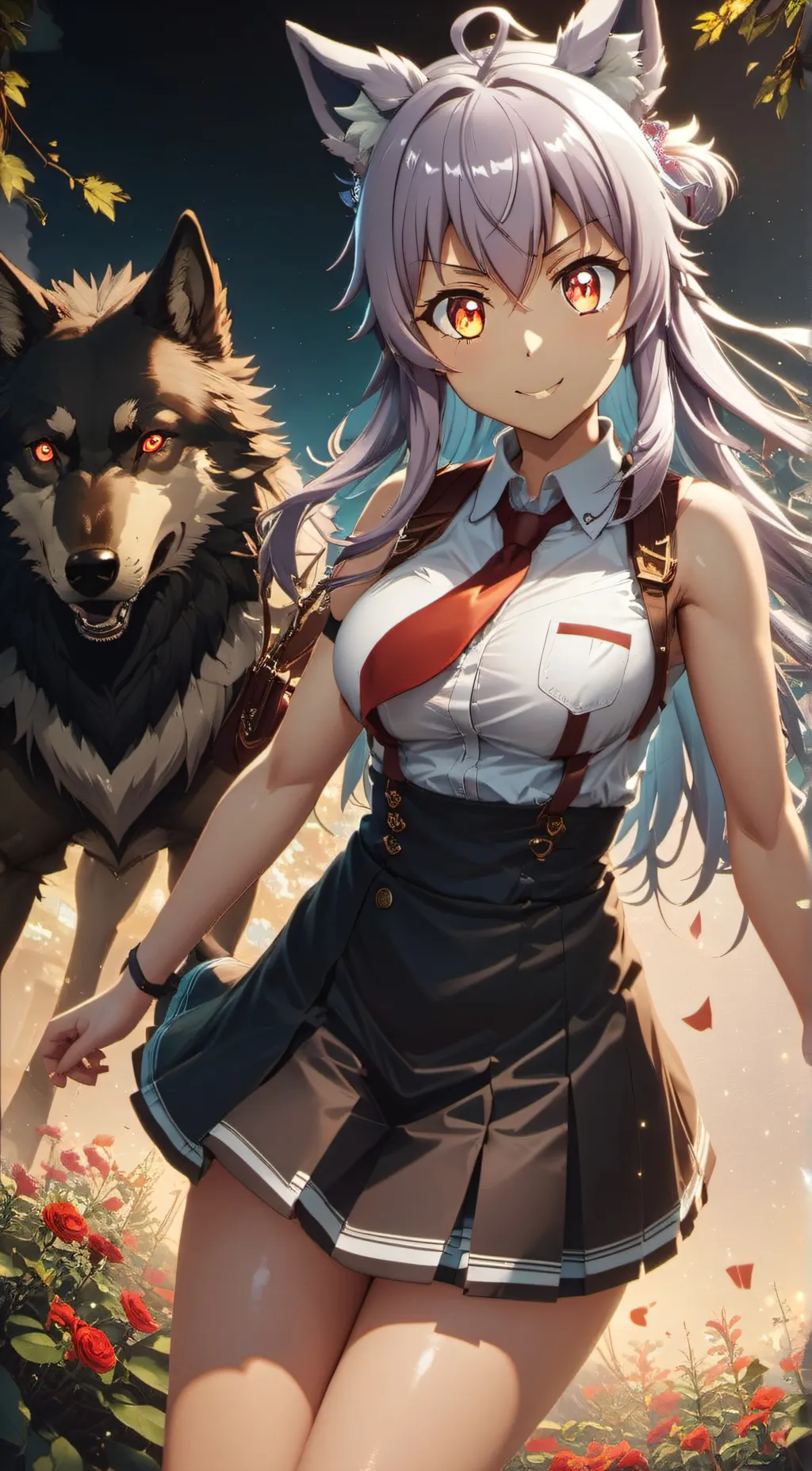 ai character: wolf bete. background