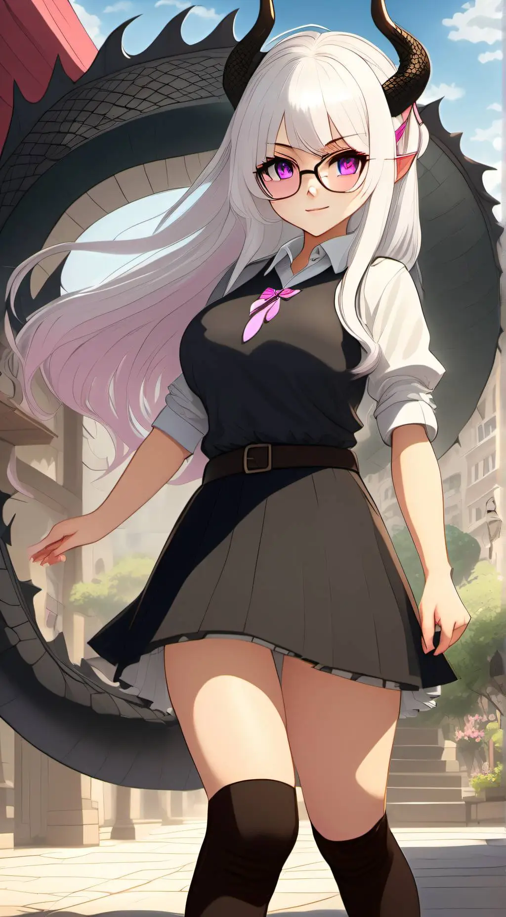 ai character: Sakura background