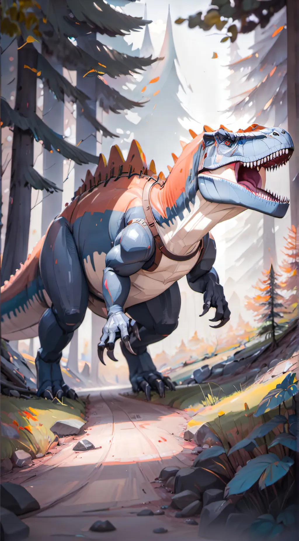 ai character: Hyperendocrin TRex background