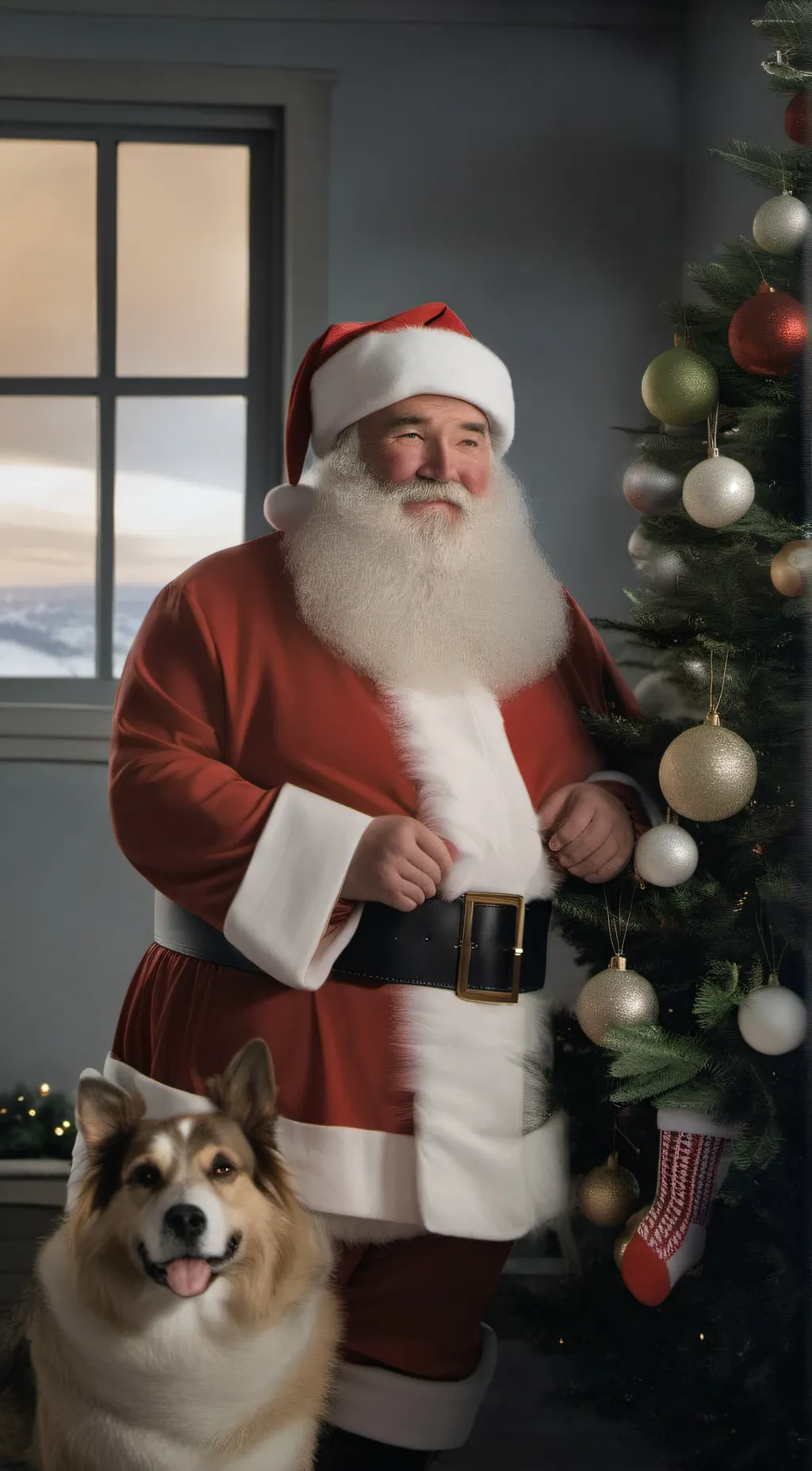 ai character: Santa background