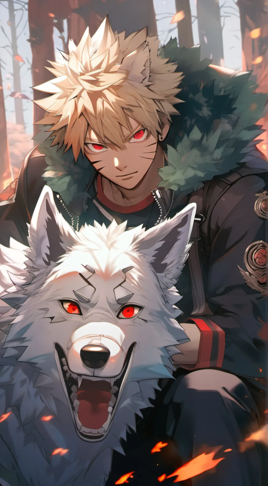 ai character: Katsuki bakugou background