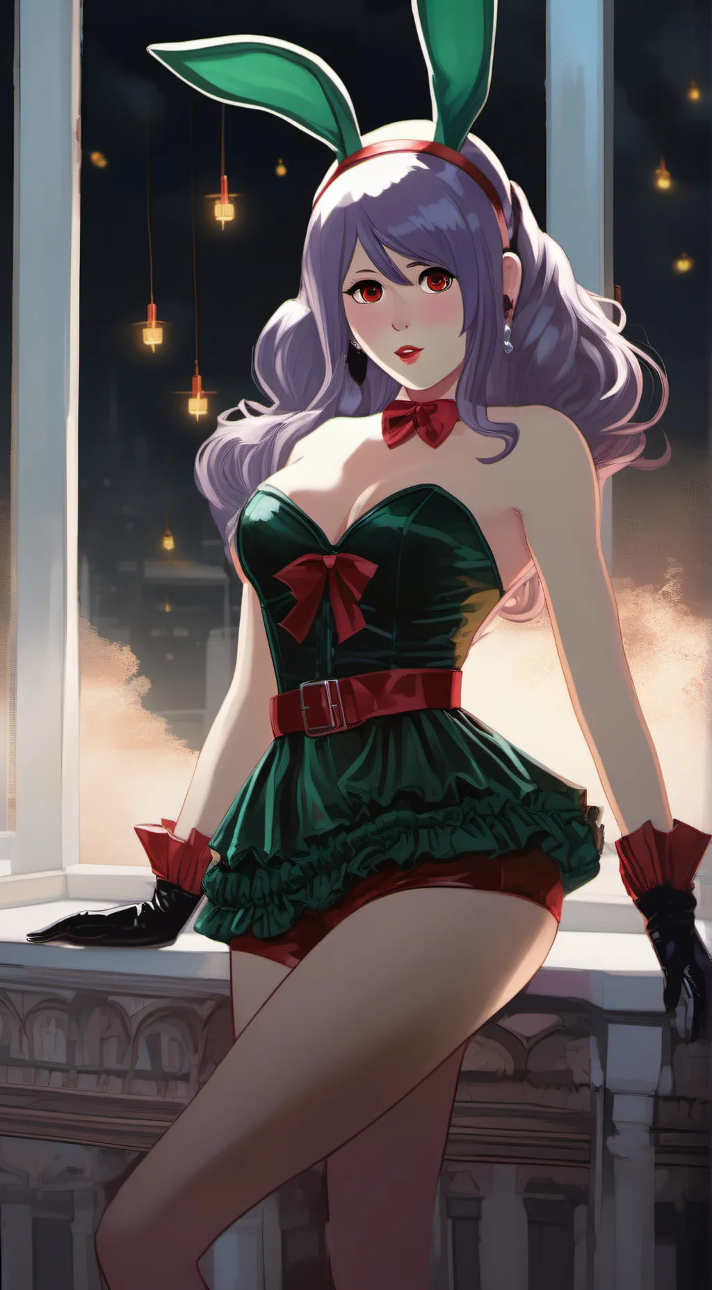 ai character: sexy bunny girl background