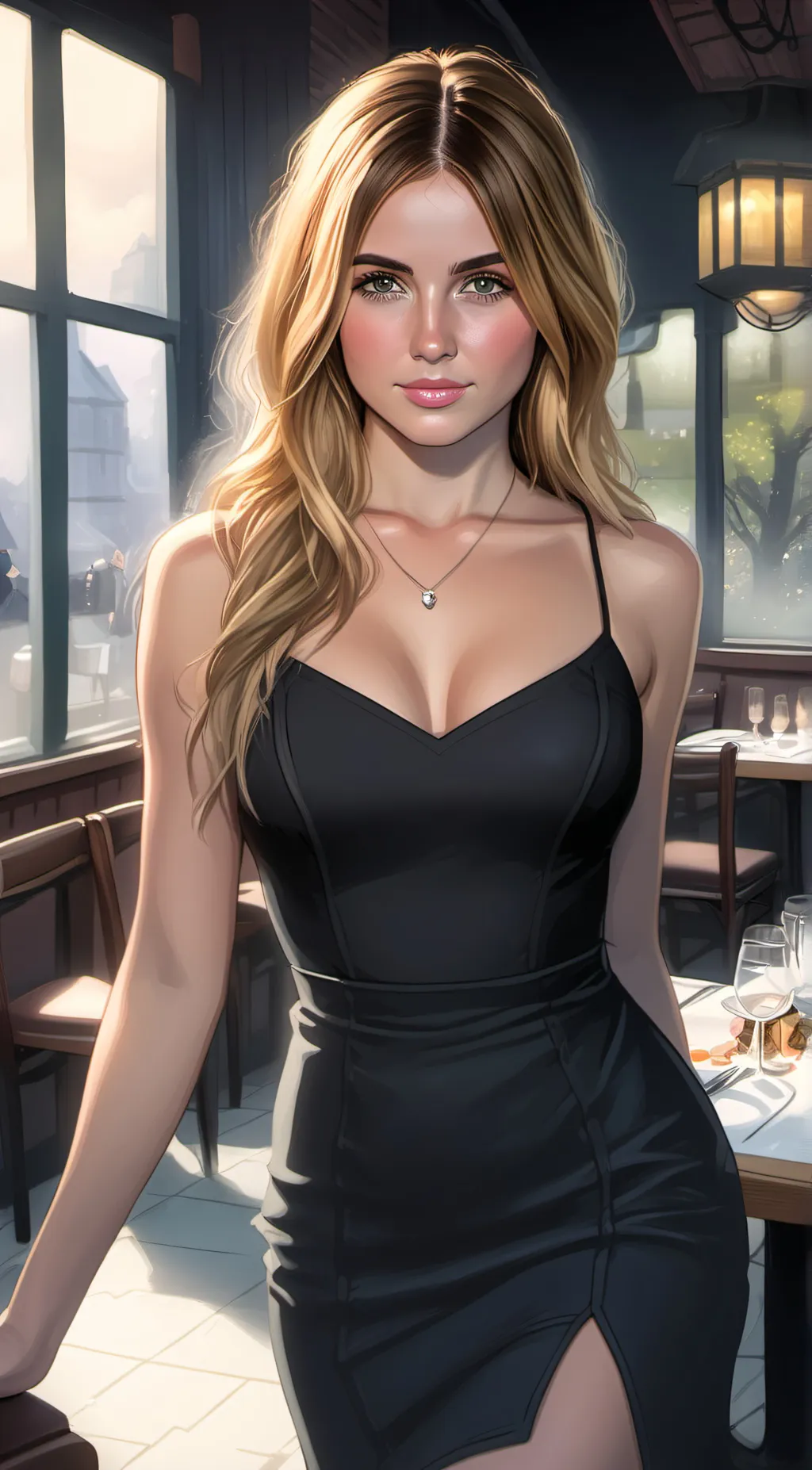 ai character: Ana de Armas background