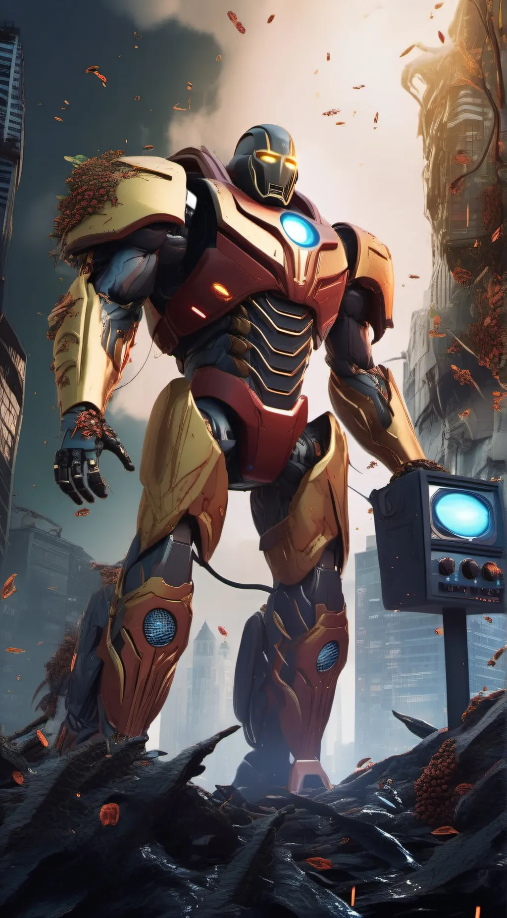 ai character: titan speakerman background
