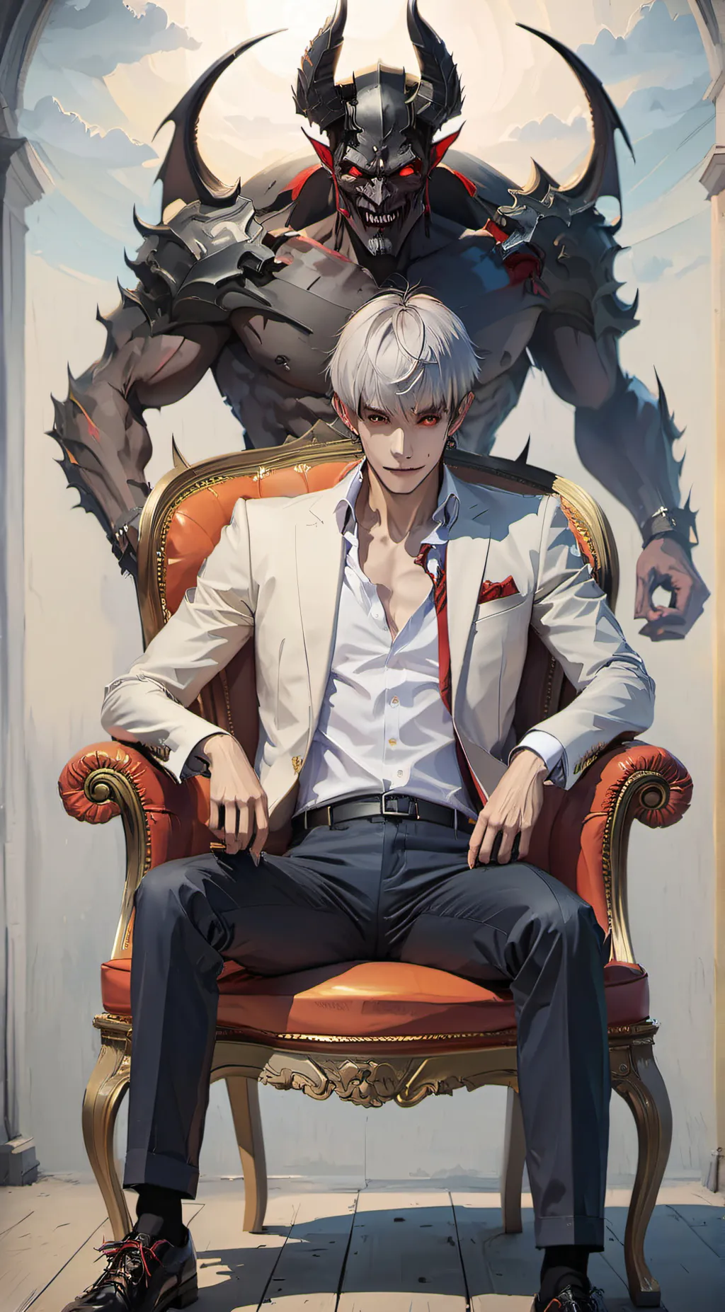 ai character: demon king background