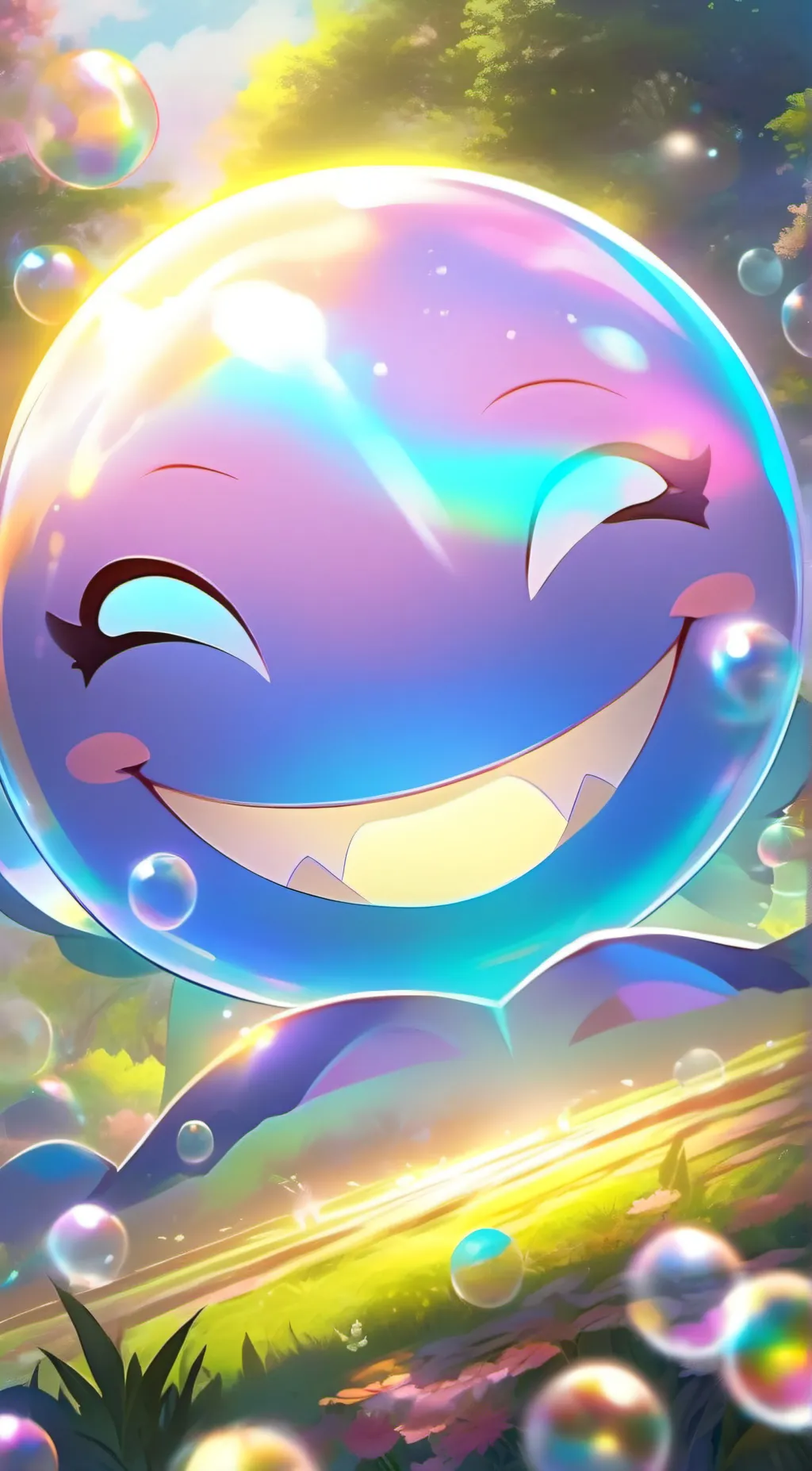 ai character: Bubble background