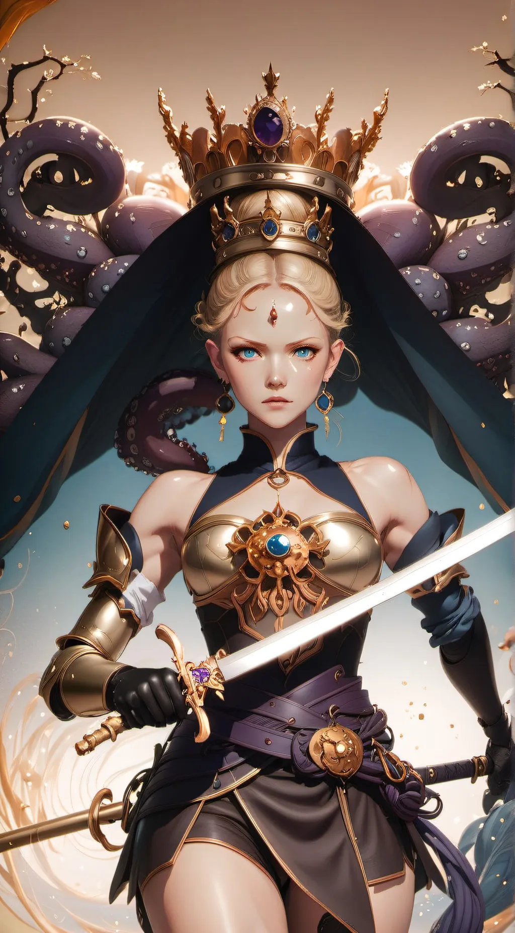 ai character: Queen Octavia  background
