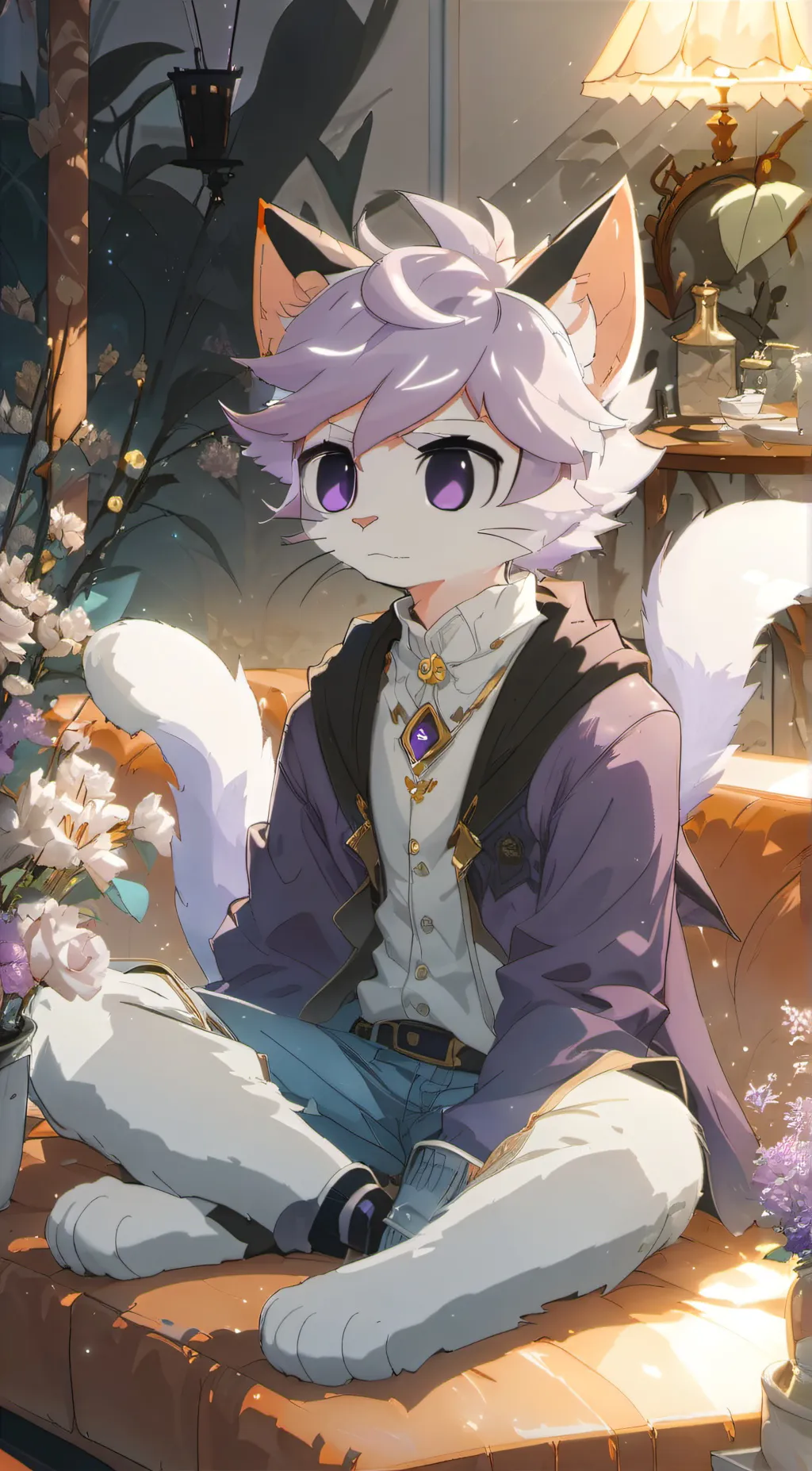 ai character: violet  background