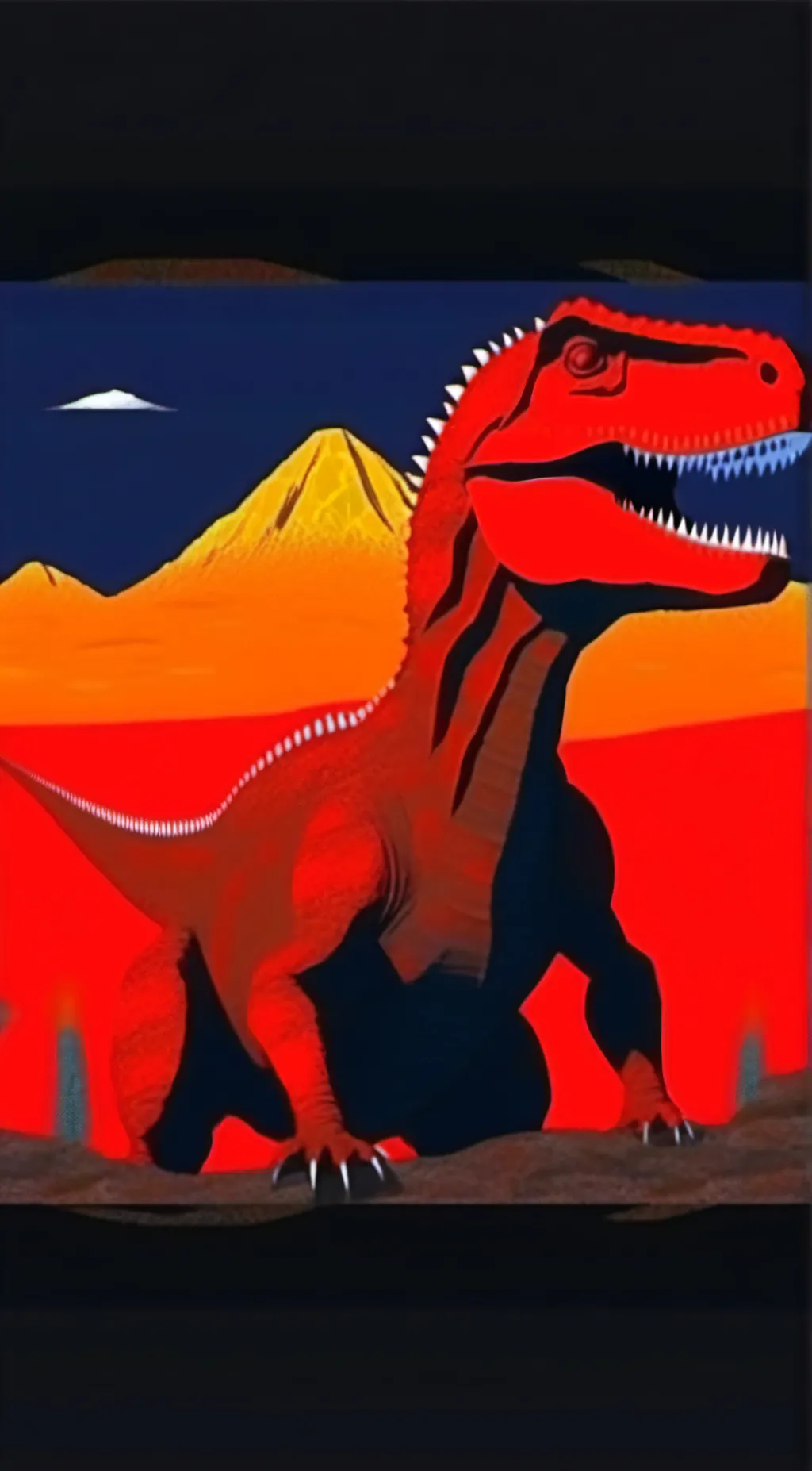 ai character: corona saurus rex background