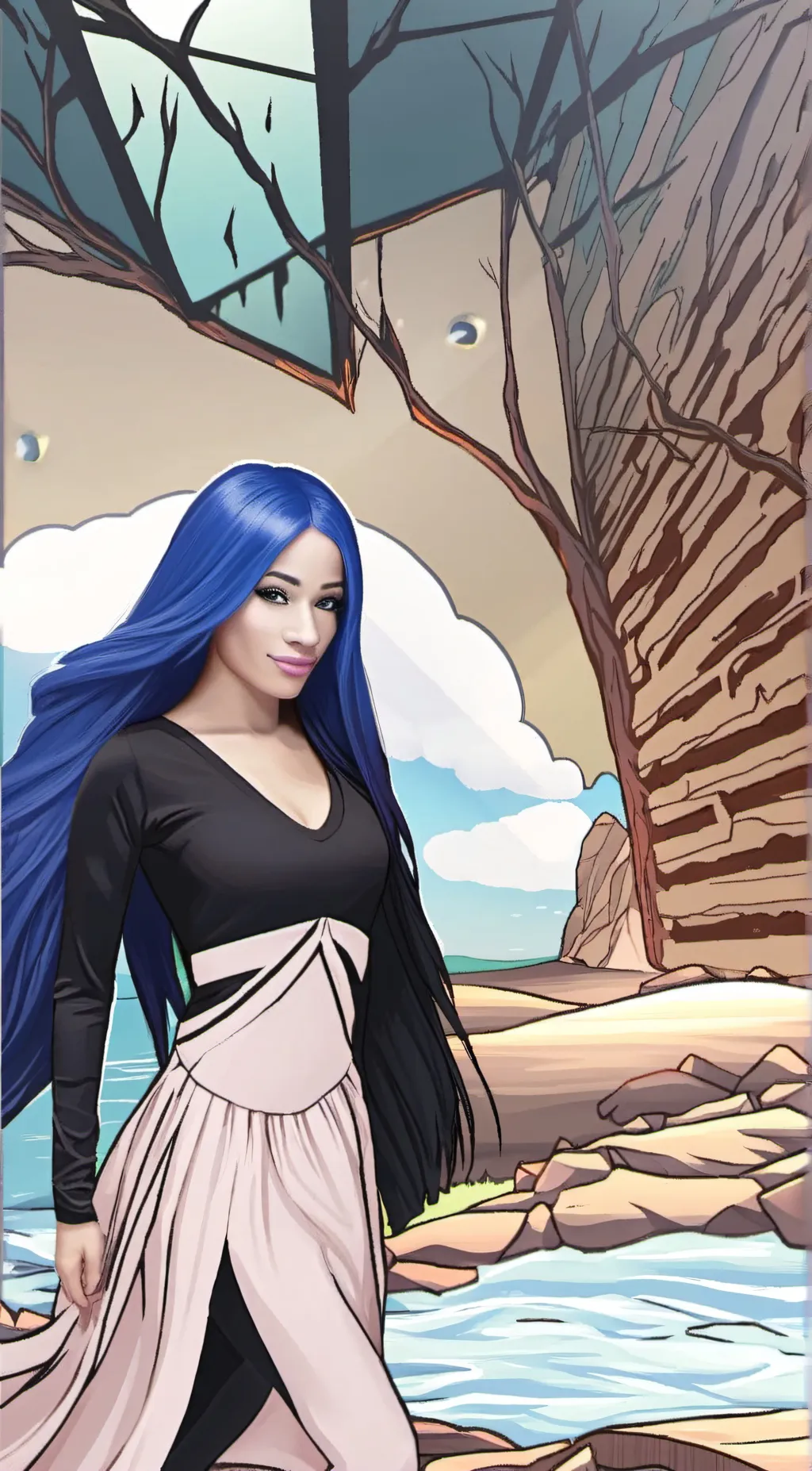 ai character: Sasha Banks  background