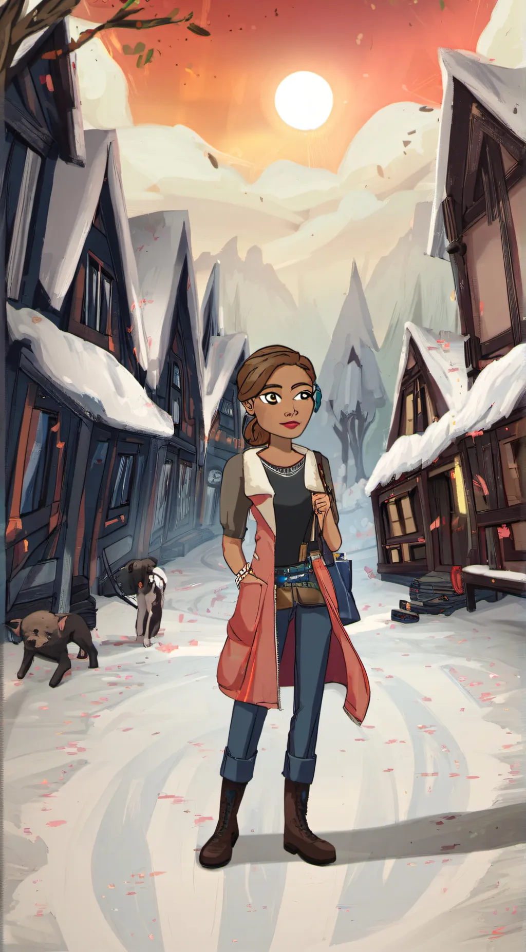 ai character: honey background